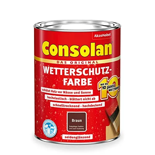 Consolan Wetterschutzfarbe 5 l Braun von Consolan