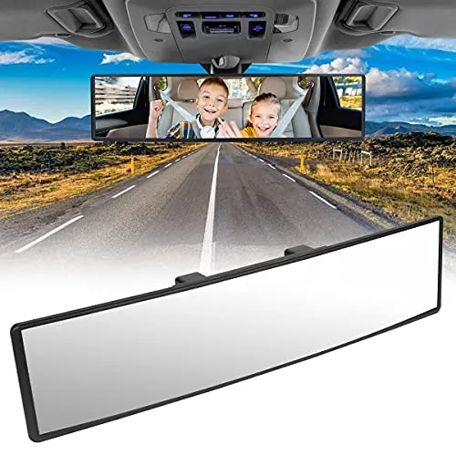 URAQT Auto Rückspiegel, 310mmx85mm Autospiegel Große Vision Weitwinkel Panorama Auto Innenspiegel Ersatz Blendschutz Rückspiegel Universal Spiegel für Auto SUV CRV Vans Trucks