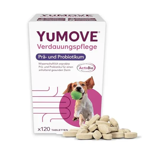 Yumove Prä und Probiotika Hund ActivBio, 120 Tabletten Natürliche Darmflora