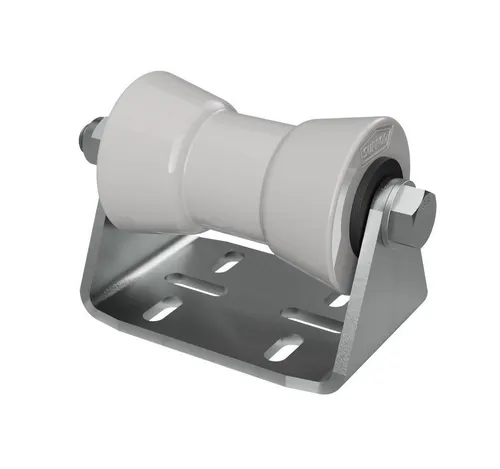 SUPROD Auffahrrampe Polyurethan Kielrolle mit Halter B Sliprolle verzinkt