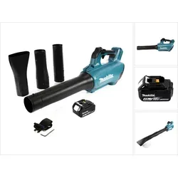 Makita DUB 184 M1 Akku Gebläse 18 V Brushless mit 4,0 Ah Akku - Laubgerät mit leistungsstarkem Brushless-Motor für effizientes Arbeiten, ideal zum Entfernen von Laub und Schmutz im Garten.
