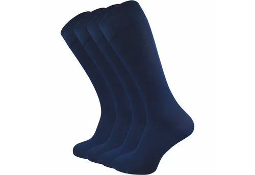 GAWILO Kniestrümpfe für Damen & Herren aus hochwertiger Baumwolle mit Komfortbund (4 Paar) Extra weicher Komfortbund, der nicht verrutscht ohne einzuschneiden