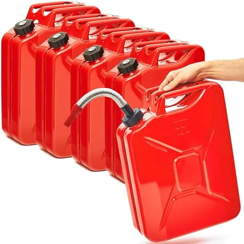 BW® Benzinkanister Metall 20L mit Schraubverschluss und Ausgießer - TÜV-geprüft - Robuster 20L Kraftstoffkanister aus pulverbeschichtetem Stahl, ideal für Benzin, Diesel und mehr. Praktischer Ausgießer für sauberes Betanken – perfekt für Freizeit und professionelle Anwendungen.