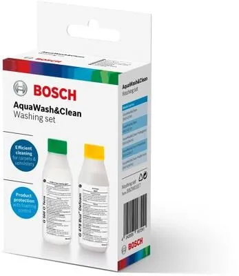 Bosch Siemens 00312354 Reiniger, AquaWash-Clean für Nasssauger; Sprachen: bg,cs,en,pl,ro,ru,sk,ukr;, Reiniger G500, Flasche 100ml; Entschäumer G478 D, Flasche 100 ml