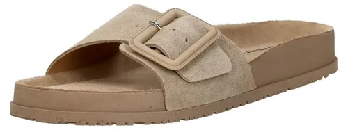 Tamaris Pantolette aus echtem Leder in Grau – Größe 37 in beige von Tamaris