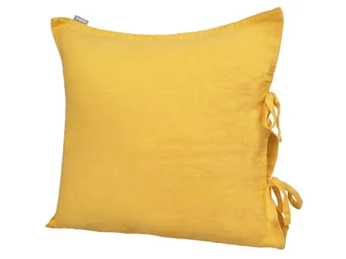 beties Leinen Kissenbezug 40x40 cm - Zitronen-gelb, 100% Leinen - Hochwertiger Kissenbezug aus 100% natürlichem Leinen mit Hotelverschluss. Pflegeleicht und vorgewaschen für optimalen Komfort. Erhältlich in vielen Farben für individuelle Wohnakzente.