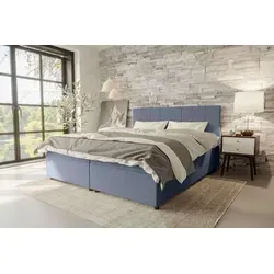 99rooms Kira Boxspringbett NEVE Blau 160x200 cm von 99rooms