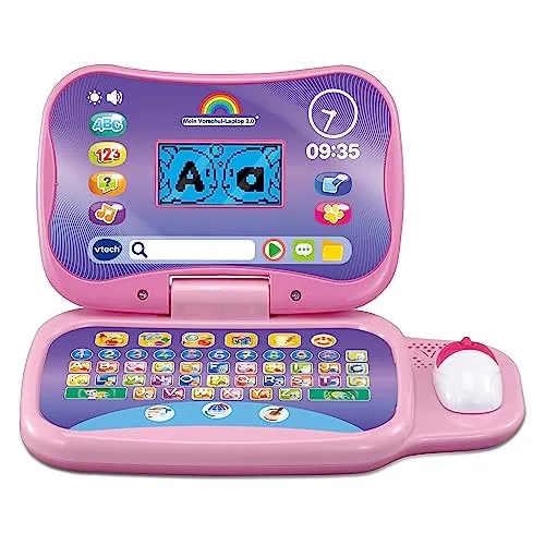 vtech 524854 Lerncomputer Mein Vorschul-Laptop 2.0 - Interaktives Lernspielzeug für Kinder von 3-6 Jahren mit 20 Lernspielen, 5 Spielmodi und personalisierbarem Avatar. Fördert spielerisch Zahlen, Formen und Wortschatz.