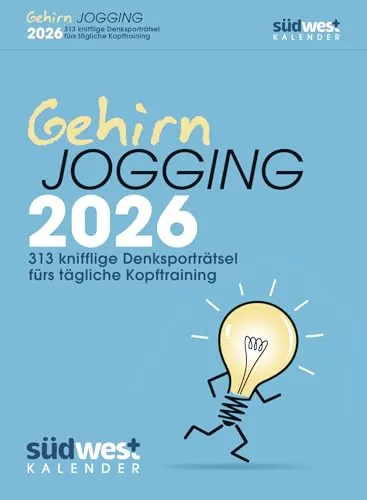 Gehirnjogging 2026 - 313 knifflige Denksporträtsel fürs tägliche Kopftraining - Textabreißkalender zum Aufstellen oder Aufhängen