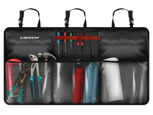 Dunlop Rücksitzorganizer Rücksitzbankorganizer Kofferraum Organizer Zubehör Ordnung Stauraum