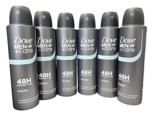 Dove Men+Care Classic mit ¼ Feuchtigkeitscreme Men Anti-Transpirant Deodorant Bodyspray für 48h Schutz vor Schweiß und Geruch, 150 ml, 6er Pack