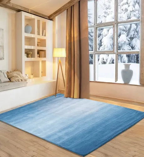 my home Wollteppich Lessach, rechteckig in blau von OTTO home