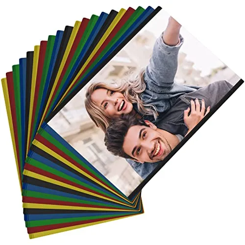 BELLE VOUS 20 Stk Bunte Magnetische Bilderrahmen Kühlschrank Magnete - Für Fotos 5x9cm /2 x 3,5” - Foto Collage Magnet Bilder Rahmen für Kühlschrank & Metall Oberflächen