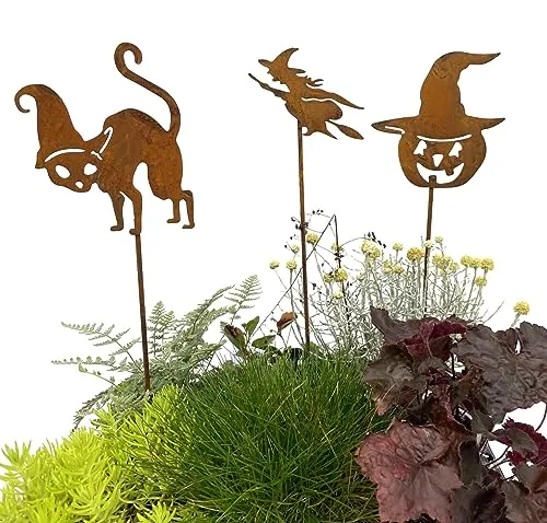 LB H&F Lilienburg Roststecker Herbst Herbstdeko Gartendeko Gartenstecker Rost Metall Dekofigur Gartenfigur Rostfigur (Halloween)