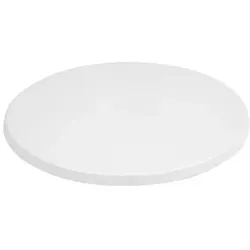Bolero runde Tischplatte weiß 60cm - Zubehör für Möbel: Robuste und hitze- sowie wasserbeständige Tischplatte, ideal für kreative Innenraumgestaltungen. Maße: 60cm Durchmesser, vorgebohrt für einfache Montage.