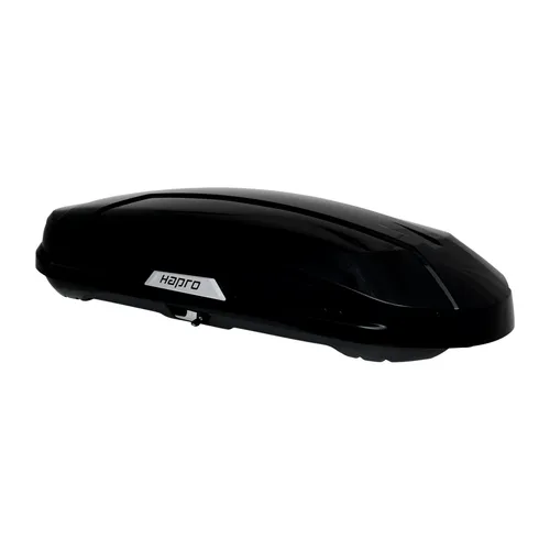 Hapro DACHBOX TRIVOR - Glänzende Dachbox für Autos - Gepäckträger mit 440 Litern Volumen, beidseitig öffnend und wasserbeständig. Ideal für Reisen, Camping und Skiausflüge mit einer Tragfähigkeit von bis zu 75 kg.