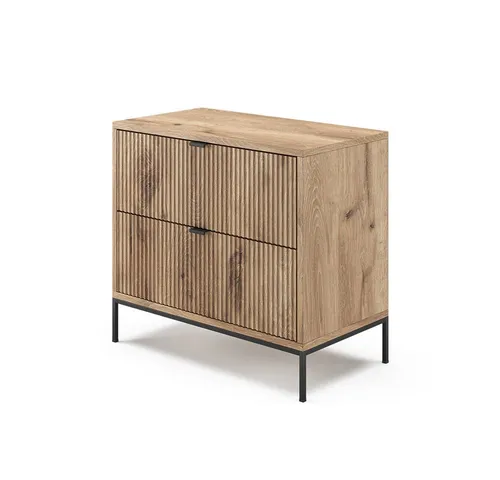 Vicco Nachttisch Eliza - Moderne Nachtkommode in Viking Oak - Stylische Nachtkommode mit 2 Schubladen, viel Stauraum und pflegeleichter Oberfläche. Ideal für jedes Schlafzimmer und passt perfekt zu Ihrer Einrichtung.