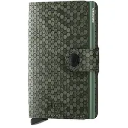 Secrid Wallets Miniwallet Hexagon 10 cm - Green, kompakte Geldbörse mit Aluminium Cardprotector für optimalen Schutz und stylisches Design