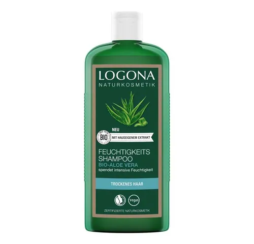 LOGONA Haarshampoo Aloe Vera - Feuchtigkeits Shampoo 250ml 12er Pack