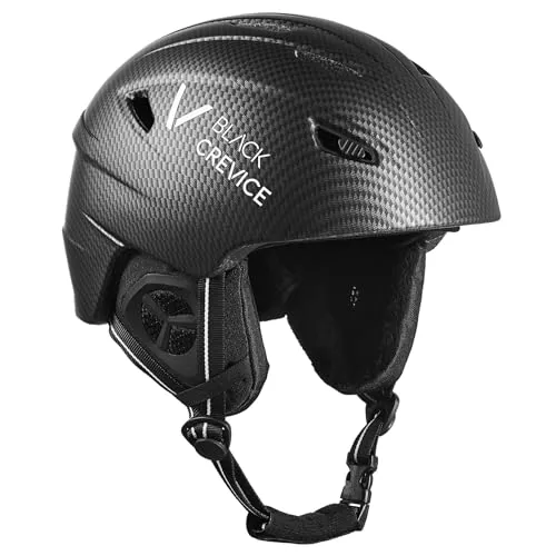 Black Crevice Erwachsene Skihelm Streif, matt schwarz Carbon/weiß, L…
