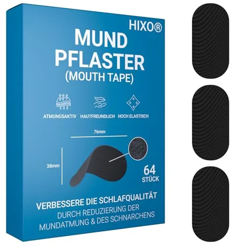 64x Mundpflaster gegen Schnarchen – Extra starker Halt für besseren Schlaf