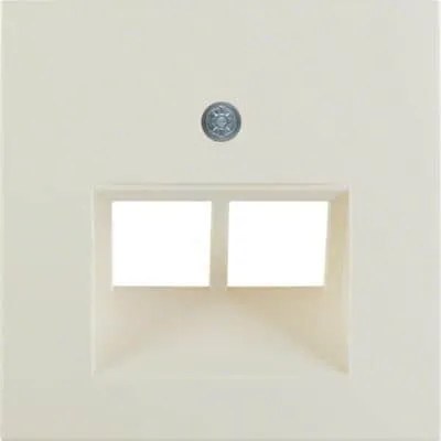 Berker 14098982 Zentralstück für UAE Steckdose, 2fach, S.1, weiß glänzend