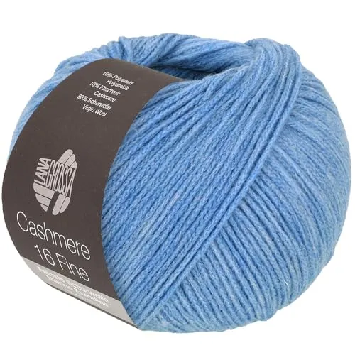 LANA GROSSA Cashmere 16 Fine - Luxuriöses Kettengarn aus 80% Merinowolle und 10% Kaschmir, unübertroffene Weichheit für exquisite Strickprojekte