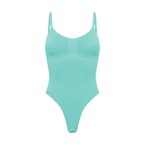 creamy fabrics Damen Figurformender Shapewear Bodysuit – Nahtloser Body für unsichtbaren Sitz - Formende Bodys für Damen mit starkem Kompressionseffekt für Bauch & Taille. Verstellbare Träger und angenehmer Baumwollzwickel sorgen für optimalen Tragekomfort und einen makellosen Look.