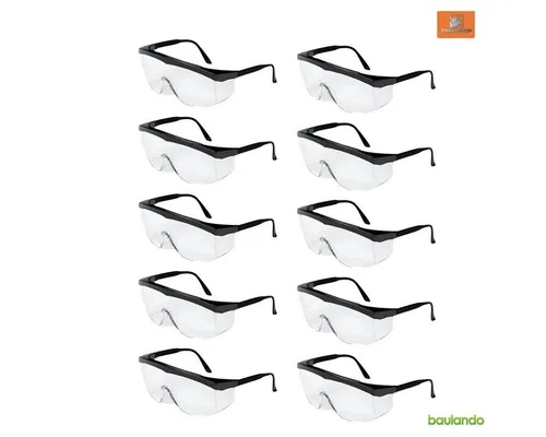 TRIZERATOP Arbeitsschutzbrille 10x Schutzbrille m. Bügel Seitenschutz verstellbar