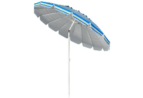 KOMFOTTEU Sonnenschirm Terrassenschirm, Ø 250 cm in blau von KOMFOTTEU