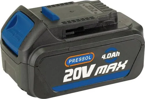 Pressol Li-Io-Akku 20 V 4000 mAh - Ersatzakku für Fettpresse - Ladegerät für Pressol Akku-Fettpresse, leistungsstarker 4000 mAh Akku für längere Einsatzzeiten und effizientes Arbeiten.