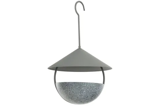 KOMFOTTEU Vogelhaus 2-in-1-Futterspender & Vogelbad, mit Kuppel, Haken, Vogeltränke zum Aufhängen