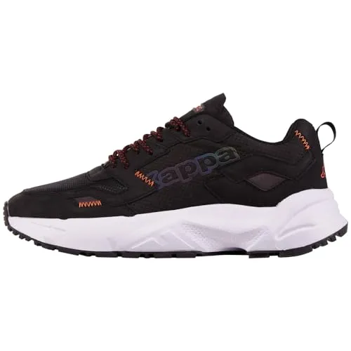 Kappa Unisex Stylecode: 243377 Turako Sneaker in Black Coral, Größe 43 EU - Herren-Sneaker mit flacher Absatzform, wasserabweisend und ideal für sportliche Aktivitäten oder Freizeit.