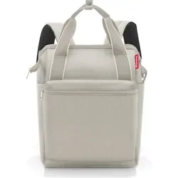 reisenthel Rucksack Allrounder R Herringbone Sand - Daypack aus recycelten PET-Flaschen, mit 12L Hauptfach, ideal organisiert dank 3 Innenfächern und Außentaschen. Praktisches Design für jeden Tag.