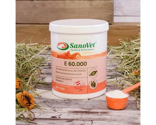 EPONA Tierpräparate SanoVet E 60.000 - Vitamin E, Selen & Lysin Dose 1kg