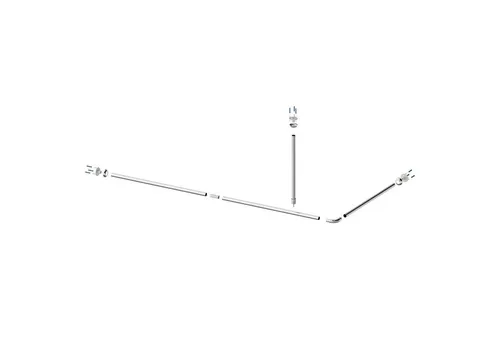 Aquabad® Duschvorhangstange Hastaflex Vario - 2-läufig, kürzbar, Aluminium - Duschvorhangstange aus Aluminium, variable Längen von 80 bis 175 cm, ideal für flexible Badgestaltungen und einfache Montage.