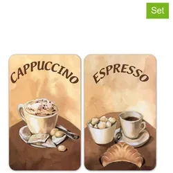 WENKO Herdabdeckplatte Universal Kaffee 2er Set