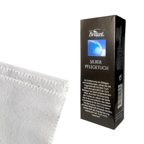 Brillant Silber-Pflegetuch 35 x 55 cm Silber & Versilbertes | Spezial-Imprägnierung | Anlaufschutz