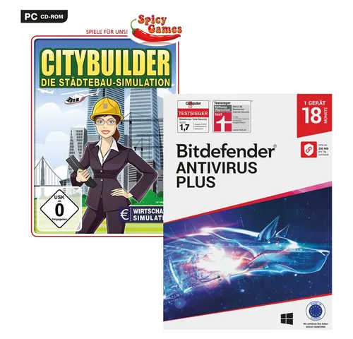 Produktbild Bitdefender Antivirus Plus 1 Gerät / 18 Monate + City Builder