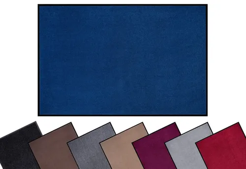 Hanse Home Waschbare In- & Outdoor Fußmatte Uni Dunkelblau 90x150 cm - Hochwertige Fußmatte für Innen- und Außenbereiche, robust und pflegeleicht. Die schmutzfangende Matte mit Anti-Rutsch-Rücken sorgt für Sicherheit und Stil im Eingangsbereich.
