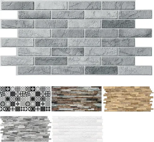 MDEKOR 3D Wandpaneel PVC Wandverkleidung 48,5x96 cm für Küche, Bad & mehr, (30-tlg) Model 0009, 30 Stück = 14,1 m2