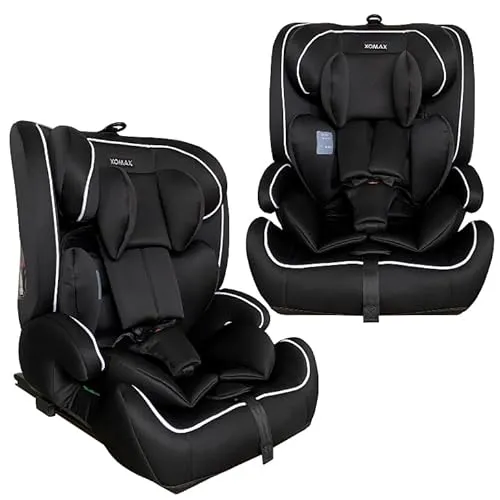 XOMAX HC02S Kindersitz ISOFIX 9–36 kg - Mitwachsender Auto-Kindersitz für Kinder von 15 Monaten bis 12 Jahren, bietet maximale Sicherheit durch ISOFIX und Seitenaufprallschutz. Höhenverstellbar und pflegeleicht, ideal für lange Autofahrten.
