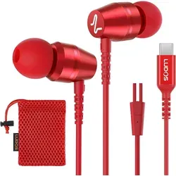 USB-C In-Ear Kopfhörer mit Mikrofon – Klare Sprachqualität & Komfort-Design in Rot - Erleben Sie mit diesen USB-C In-Ear Kopfhörern überragende Klangqualität und hohen Tragekomfort. Ideal für Alltag und Arbeit, bieten sie eine stabile Verbindung ohne Verzögerungen – perfekt für lange Nutzung.