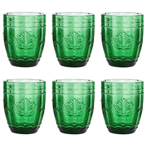 BUTLERS 6er Set Trinkgläser 250ml in grün von Butlers