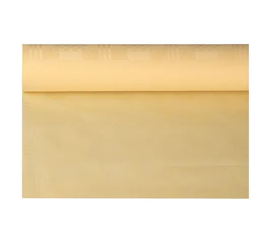 PAPSTAR Tischdecke Papiertischtuch mit Damastprägung 6 m x 1,2 m creme 12 Stk