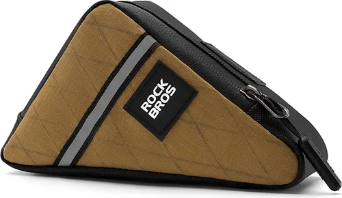 Torba Trójktna Rockbros Na Ram Rowerow 0,3L - Brzowa