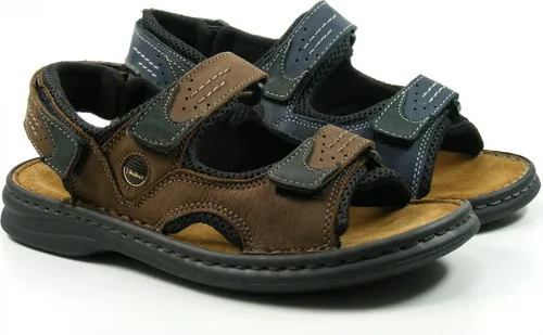 Josef Seibel Herren Franklyn 10236 Sandalen, Braun (Brasil/Schwarz) - Wanderschuhe mit hochwertiger Handstiched-Machart für extrem flexibles Gehen. Ideal für Sommerausflüge, mit klettbarem T-Spangen-Design und bequemem Leder-Obermaterial.