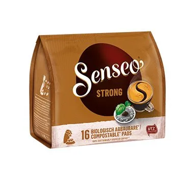 STRONG Kaffee Kapseln - STRONG, 16 Kapseln für einen intensiven Kaffeegenuss, ideal für die schnelle Zubereitung und volle Aromafreude.