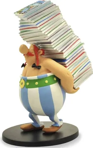 Plastoy PLA00124 Asterix Obelix trägt Bücherstapel Figur von Plastoy