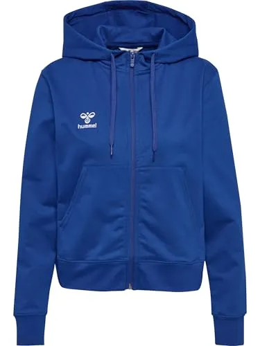hummel Damen Hmlgo 2.0 Zip Hoodie - True Blue, L EU - Funktionsjacke mit atmungsaktivem Material, ideal für sportliche Aktivitäten und Freizeit.